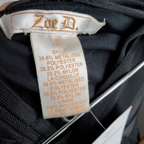 Zoe D black pleated skirt size S - Picture 4 of 6